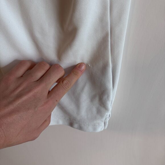 Mens University of Texas UT Antigua White Performance Polo Size Med GUC - Picture 3 of 4